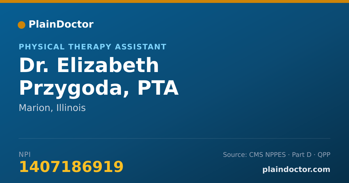 Shareable card for Elizabeth Przygoda, PTA - Physical Therapy Assistant, Marion, IL