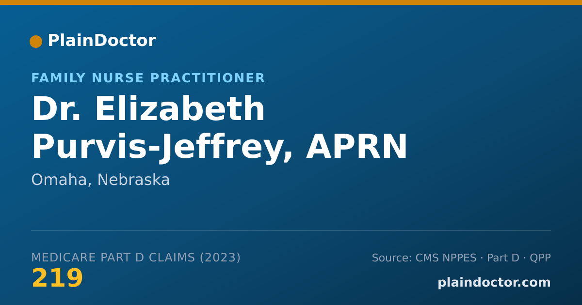 Shareable card for Elizabeth Purvis-Jeffrey, APRN - Family Nurse Practitioner, Omaha, NE