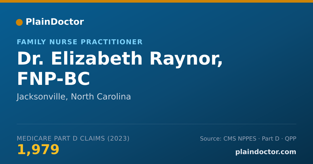 Shareable card for Elizabeth Raynor, FNP-BC - Family Nurse Practitioner, Jacksonville, NC