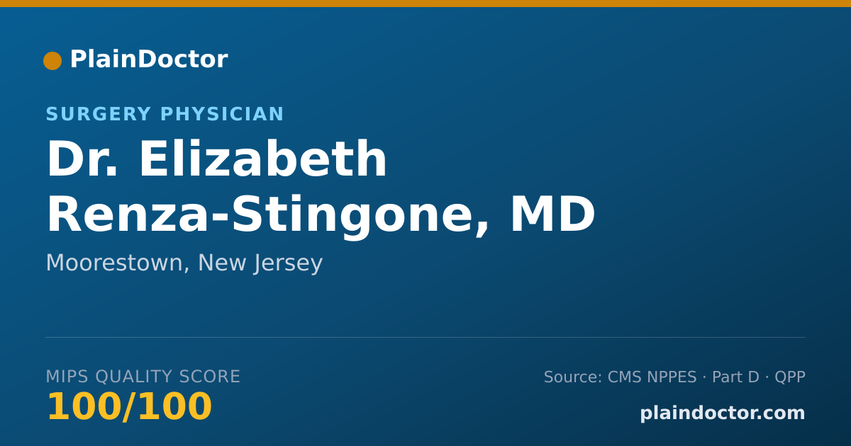 Shareable card for Elizabeth Renza-Stingone, MD - Surgery Physician, Moorestown, NJ