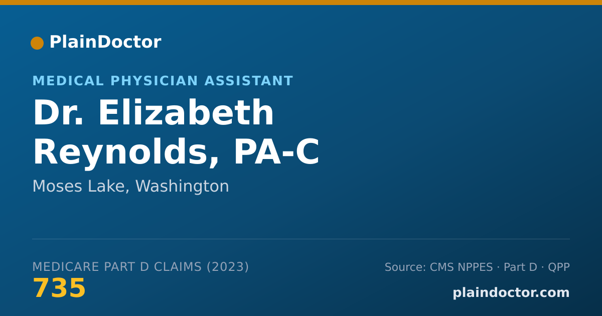 Shareable card for Elizabeth Reynolds, PA-C - Medical Physician Assistant, Moses Lake, WA