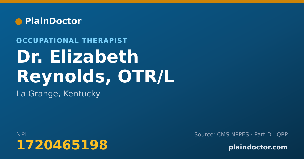 Shareable card for Elizabeth Reynolds, OTR/L - Occupational Therapist, La Grange, KY