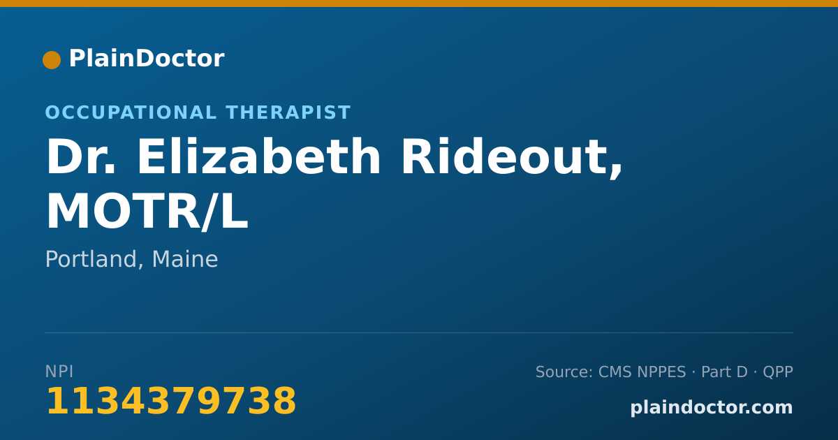Shareable card for Elizabeth Rideout, MOTR/L - Occupational Therapist, Portland, ME