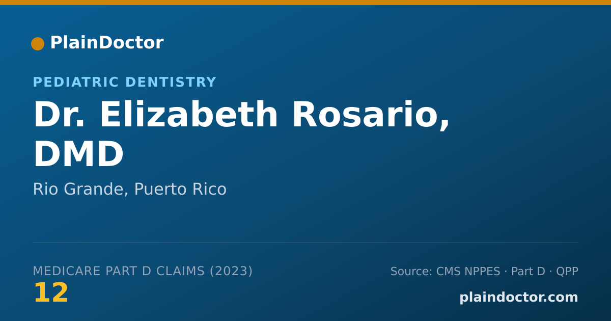 Shareable card for Elizabeth Rosario, DMD - Pediatric Dentistry, Rio Grande, PR