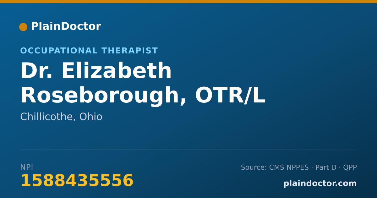 Shareable card for Elizabeth Roseborough, OTR/L - Occupational Therapist, Chillicothe, OH