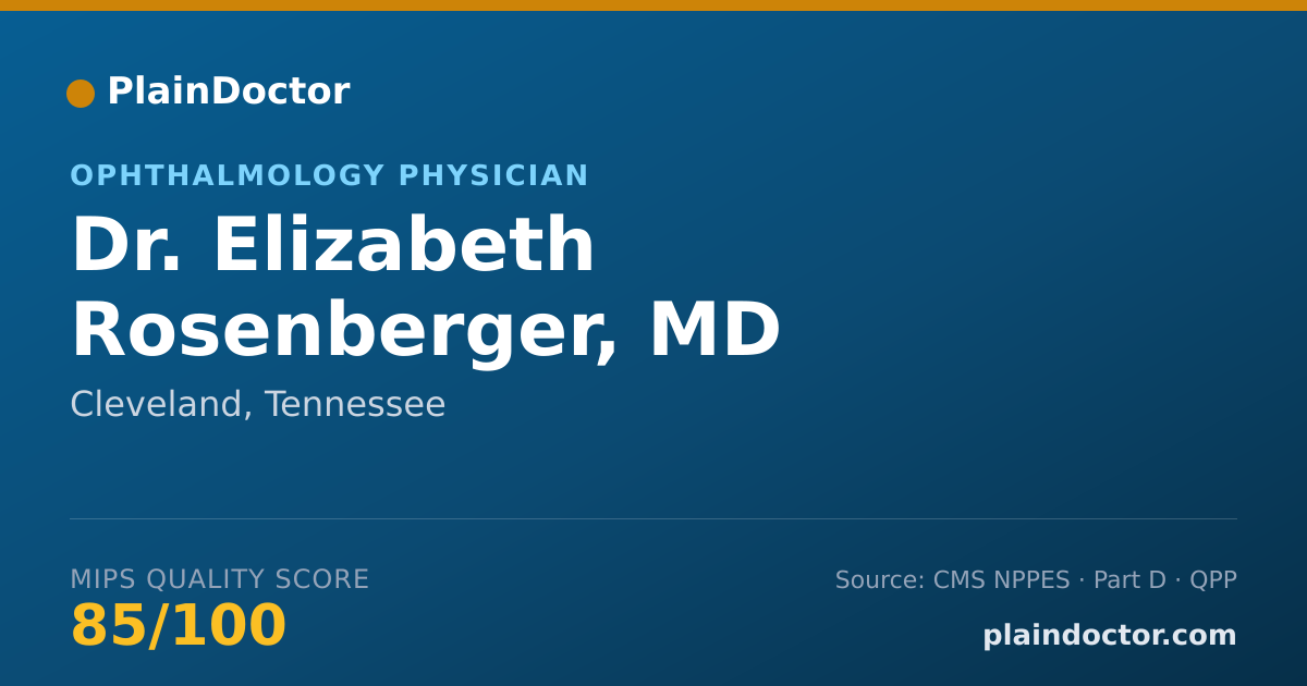Shareable card for Elizabeth Rosenberger, MD - Ophthalmology Physician, Cleveland, TN