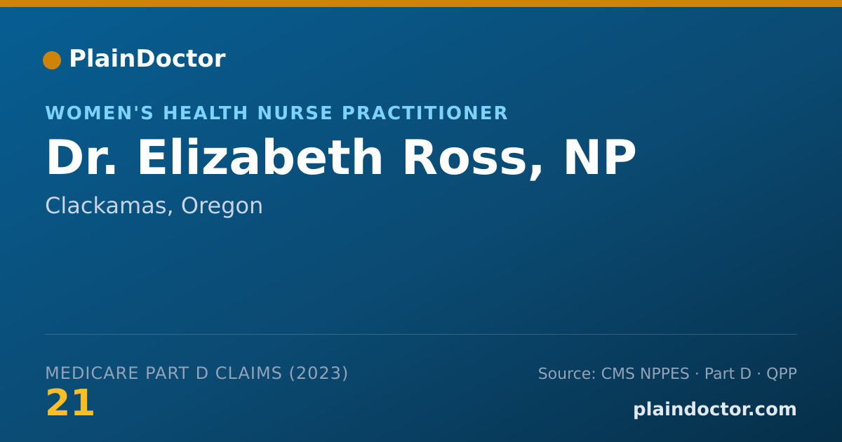 Shareable card for Elizabeth Ross, NP - Women's Health Nurse Practitioner, Clackamas, OR
