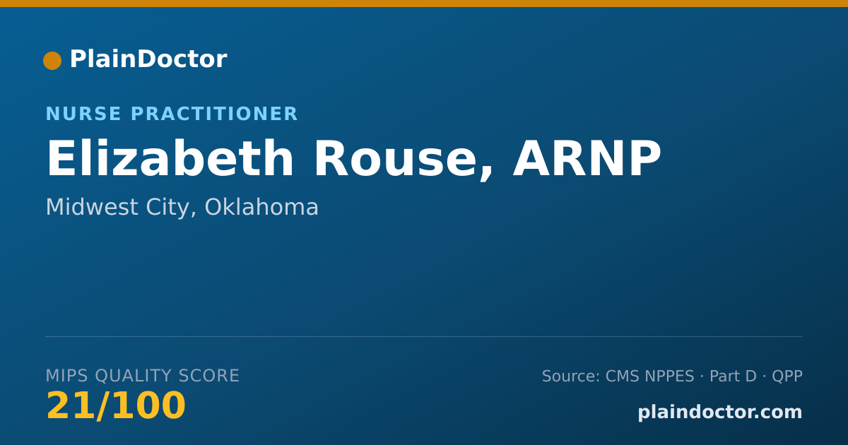 Shareable card for Elizabeth Rouse, ARNP - Family Medicine Physician, Midwest City, OK