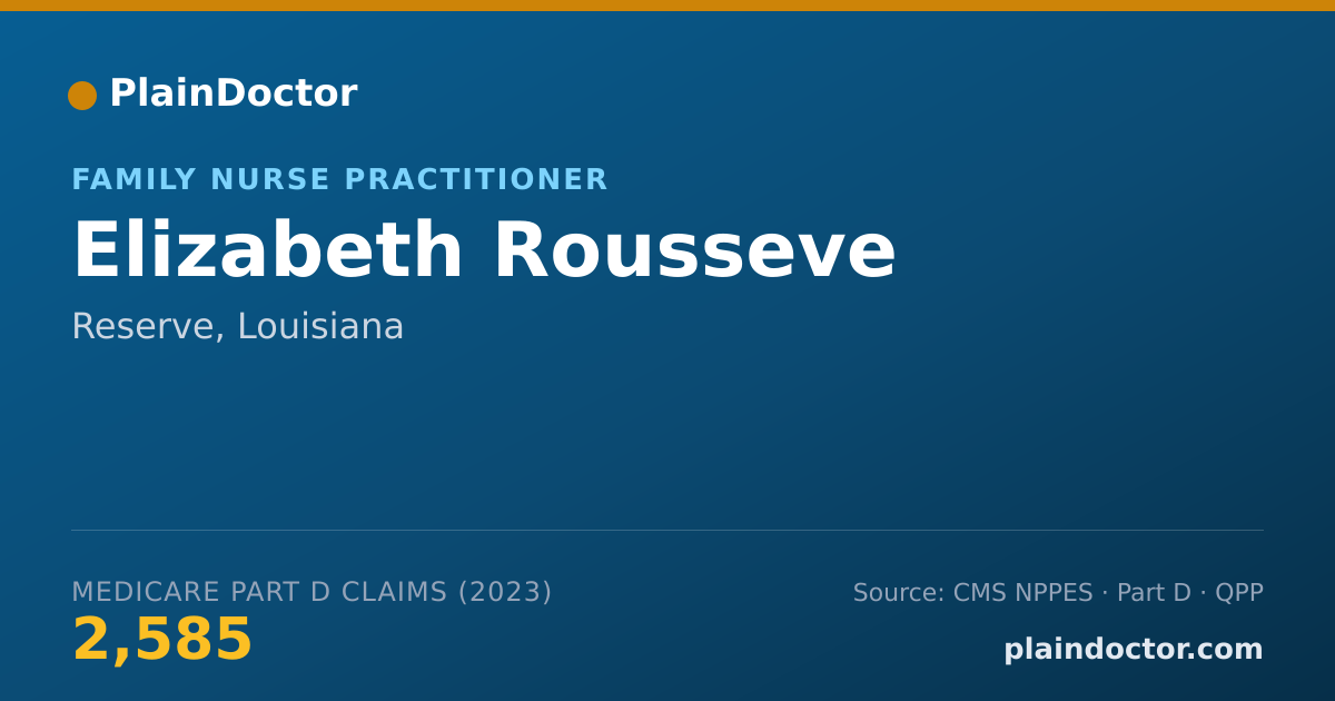 Shareable card for Elizabeth Rousseve - Family Nurse Practitioner, Reserve, LA