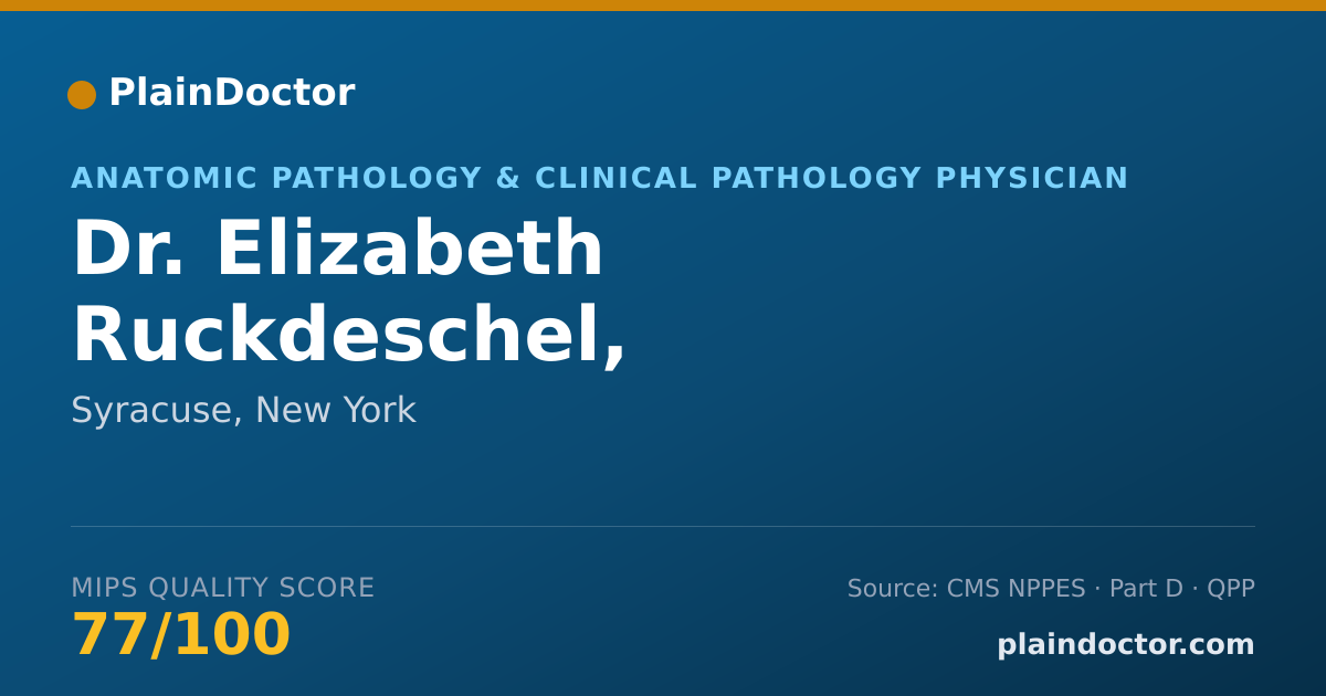 Shareable card for Elizabeth Ruckdeschel, M.D./PH.D. - Anatomic Pathology & Clinical Pathology Physician, Syracuse, NY