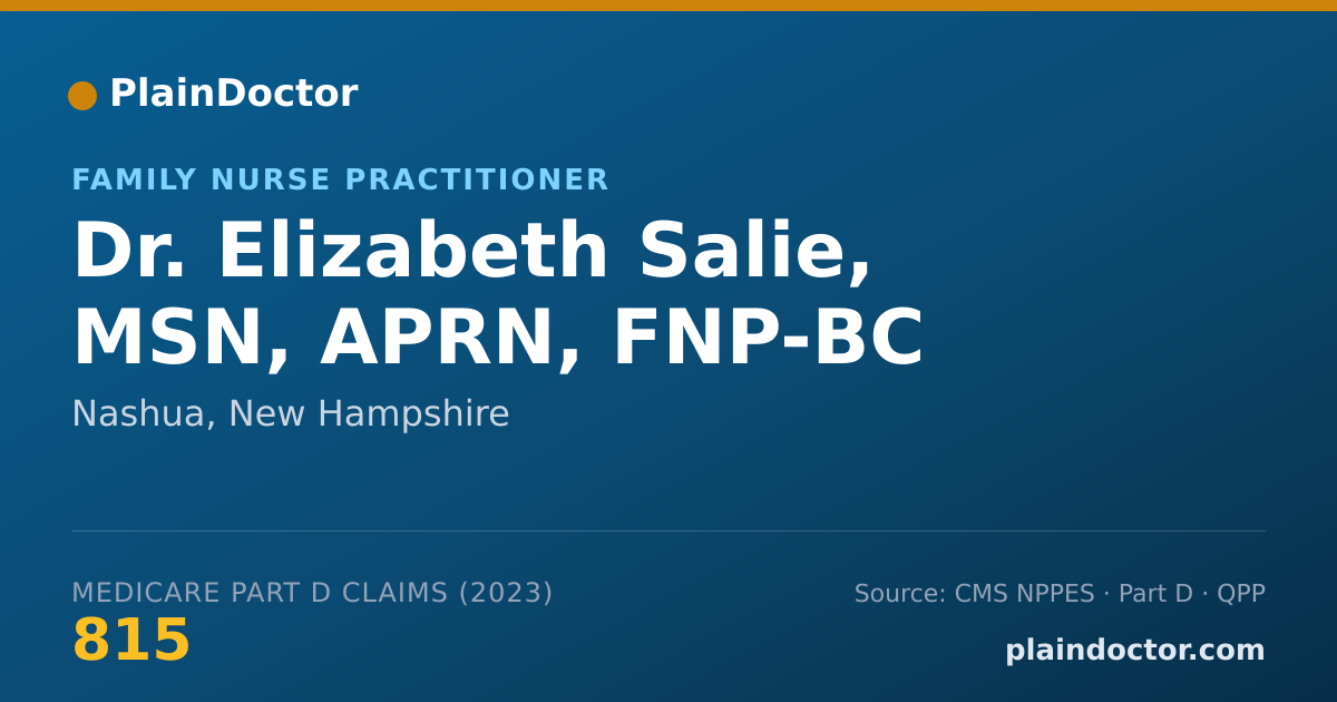 Shareable card for Elizabeth Salie, MSN, APRN, FNP-BC - Family Nurse Practitioner, Nashua, NH