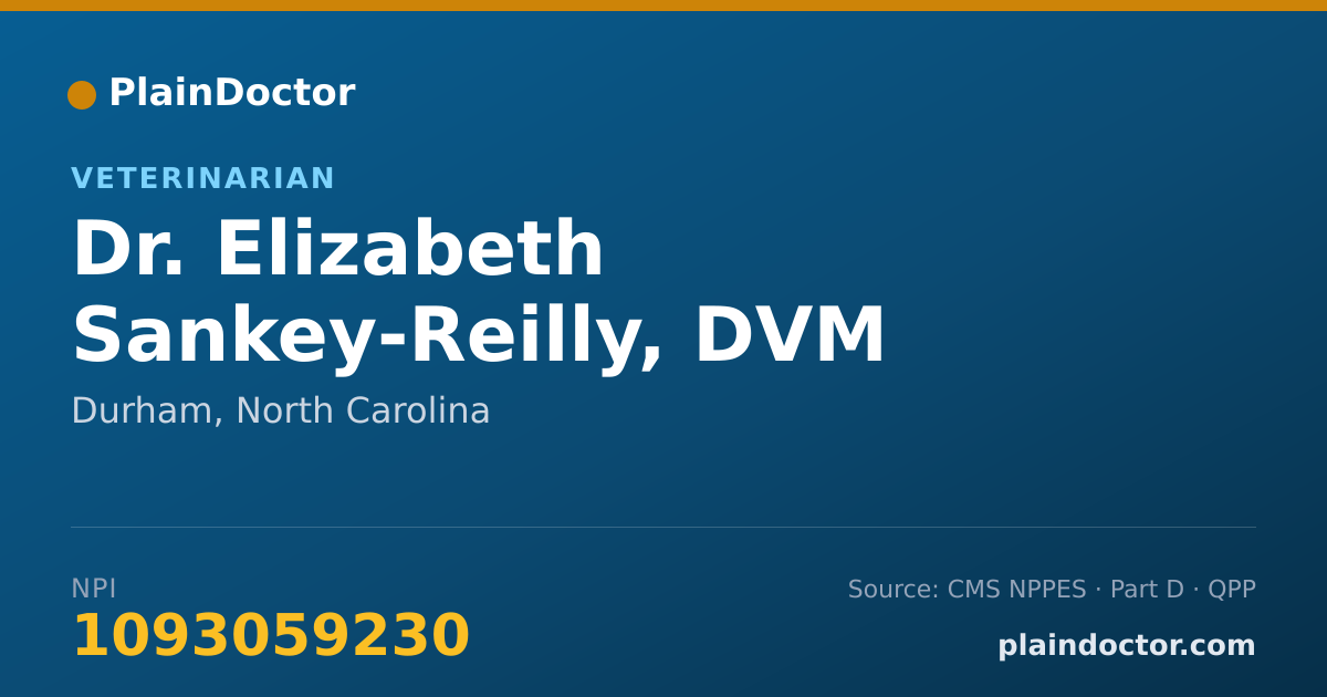 Shareable card for Elizabeth Sankey-Reilly, DVM - Veterinarian, Durham, NC