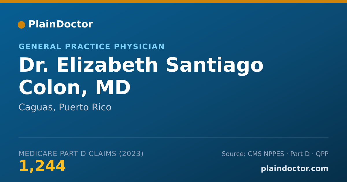 Shareable card for Elizabeth Santiago Colon, MD - General Practice Physician, Caguas, PR