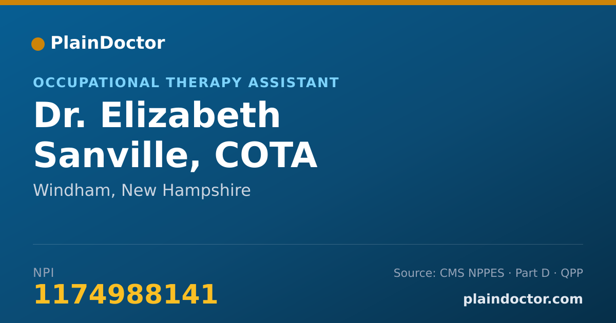 Shareable card for Elizabeth Sanville, COTA - Occupational Therapy Assistant, Windham, NH