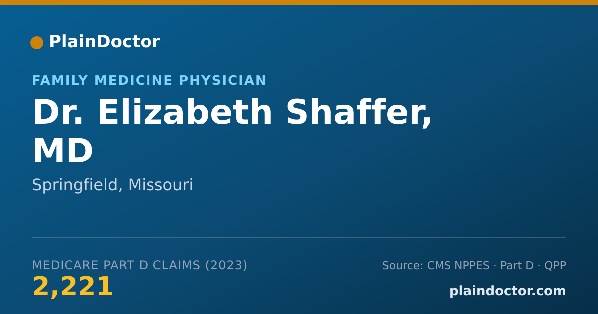Shareable card for Elizabeth Shaffer, MD - Family Medicine Physician, Springfield, MO