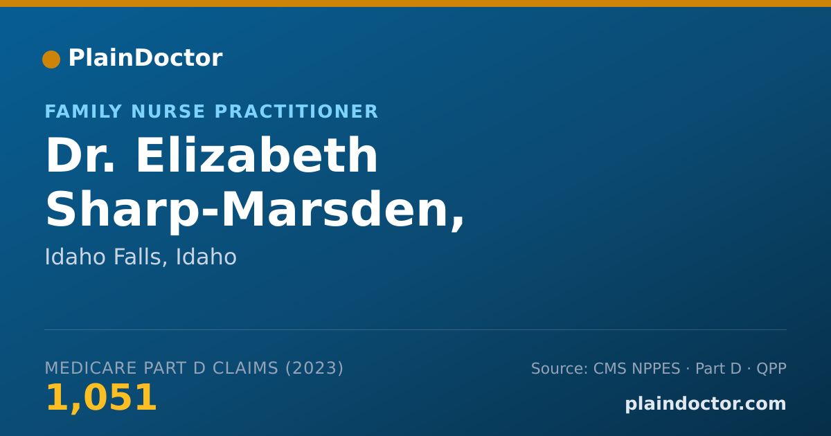 Shareable card for Elizabeth Sharp-Marsden, APRN-CNP - Family Nurse Practitioner, Idaho Falls, ID