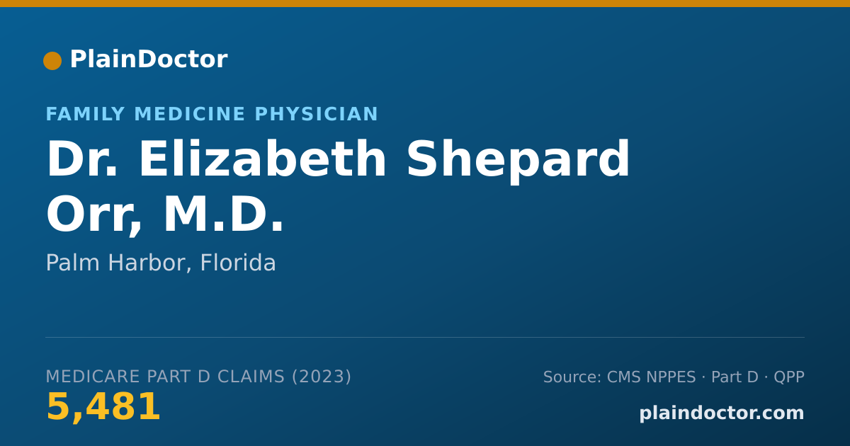 Shareable card for Elizabeth Shepard Orr, M.D. - Family Medicine Physician, Palm Harbor, FL