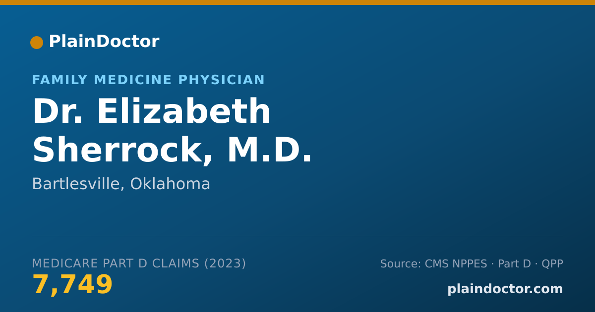 Shareable card for Elizabeth Sherrock, M.D. - Family Medicine Physician, Bartlesville, OK