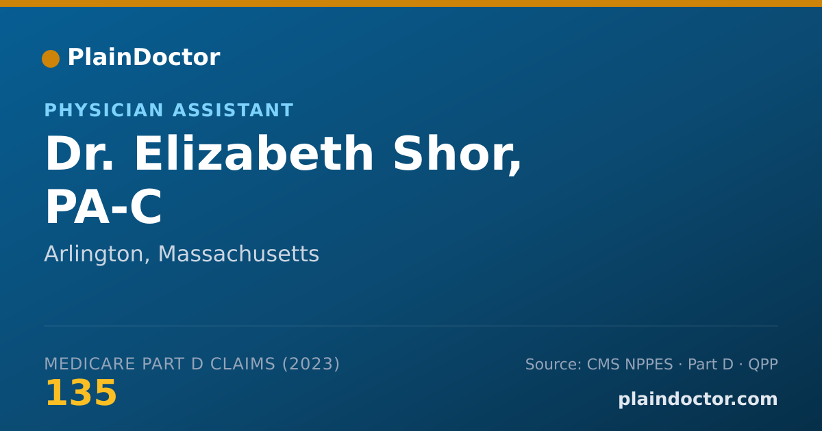 Shareable card for Elizabeth Shor, PA-C - Physician Assistant, Arlington, MA