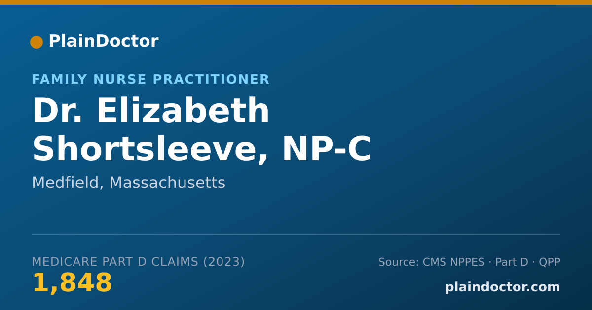 Shareable card for Elizabeth Shortsleeve, NP-C - Family Nurse Practitioner, Medfield, MA