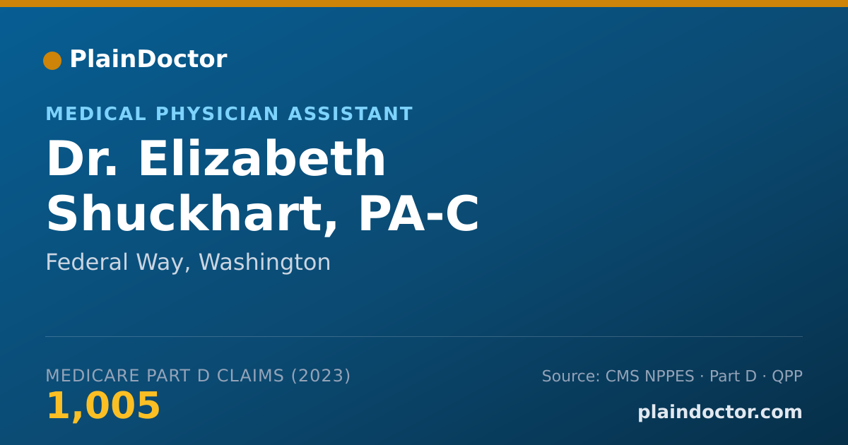 Shareable card for Elizabeth Shuckhart, PA-C - Medical Physician Assistant, Federal Way, WA