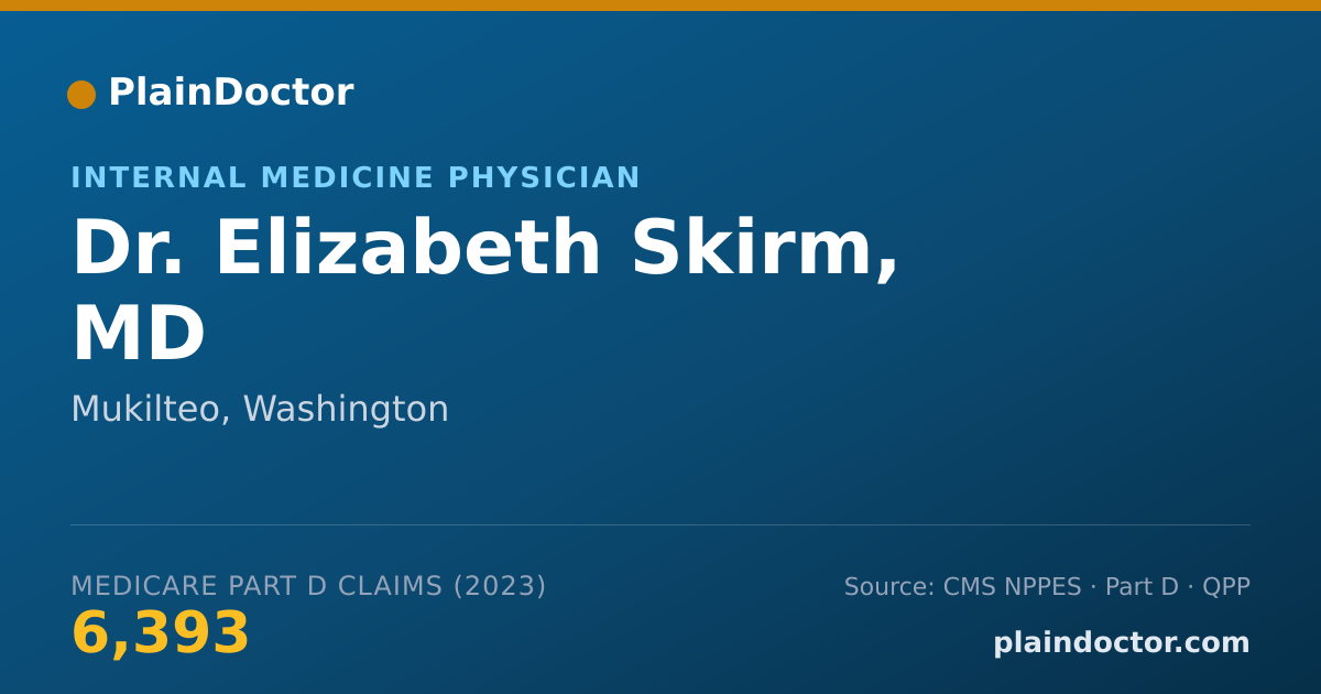 Shareable card for Elizabeth Skirm, MD - Internal Medicine Physician, Mukilteo, WA