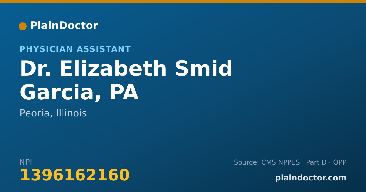 Shareable card for Elizabeth Smid Garcia, PA - Physician Assistant, Peoria, IL