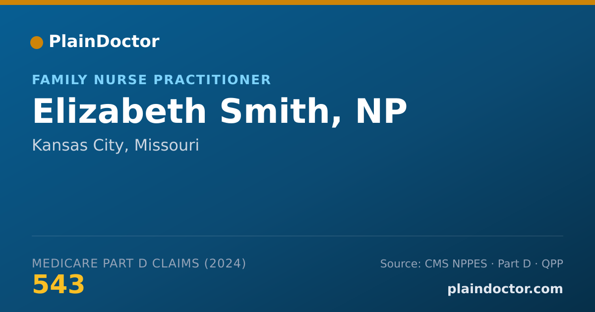 Shareable card for Elizabeth Smith, NP - Family Nurse Practitioner, Kansas City, MO