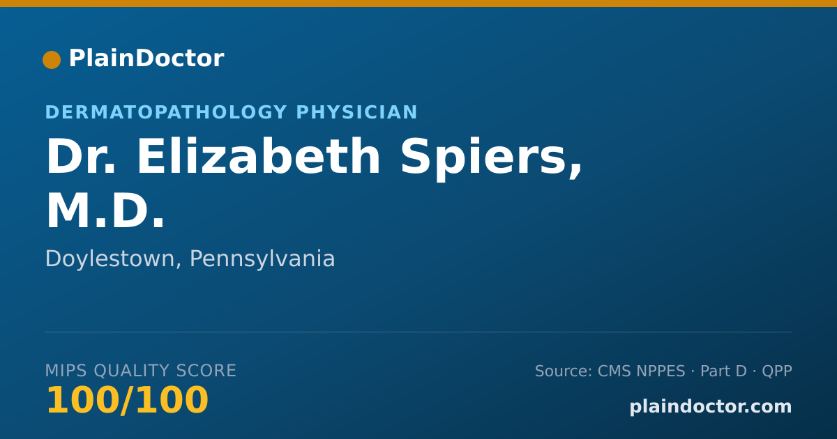 Shareable card for Elizabeth Spiers, M.D. - Dermatopathology Physician, Doylestown, PA
