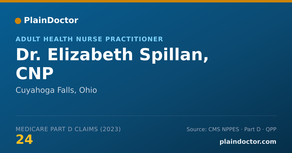 Shareable card for Elizabeth Spillan, CNP - Adult Health Nurse Practitioner, Cuyahoga Falls, OH