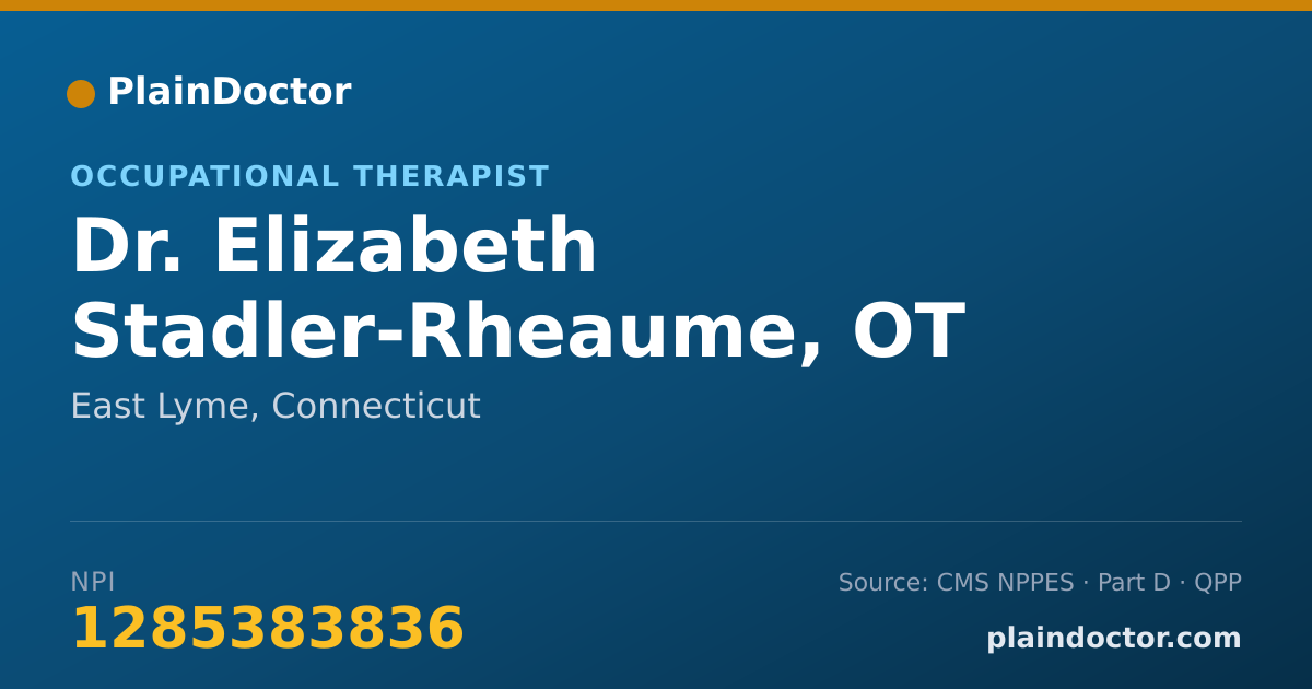 Shareable card for Elizabeth Stadler-Rheaume, OT - Occupational Therapist, East Lyme, CT