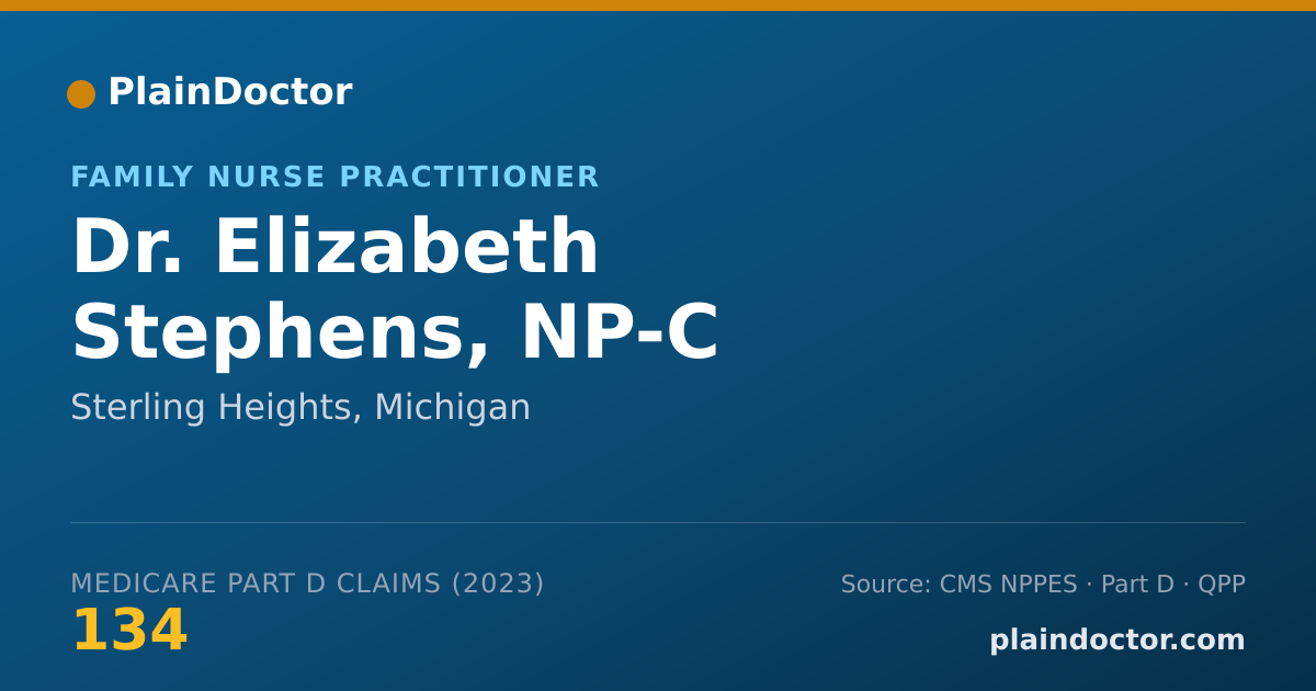 Shareable card for Elizabeth Stephens, NP-C - Family Nurse Practitioner, Sterling Heights, MI