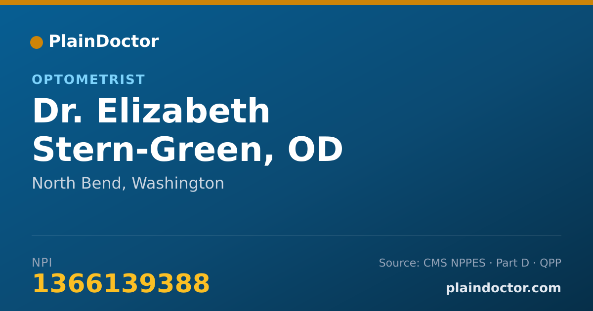 Shareable card for Elizabeth Stern-Green, OD - Optometrist, North Bend, WA