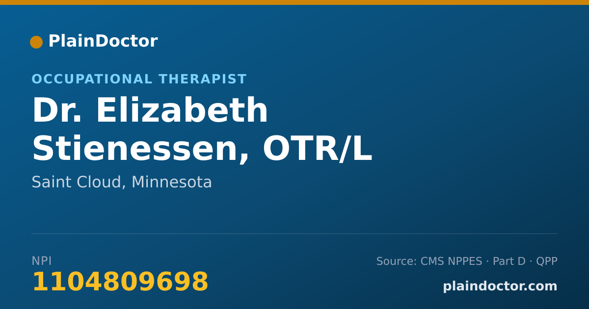 Shareable card for Elizabeth Stienessen, OTR/L - Occupational Therapist, Saint Cloud, MN