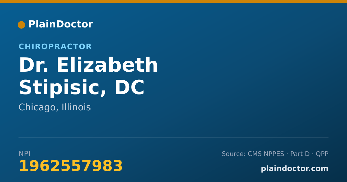 Shareable card for Elizabeth Stipisic, DC - Chiropractor, Chicago, IL