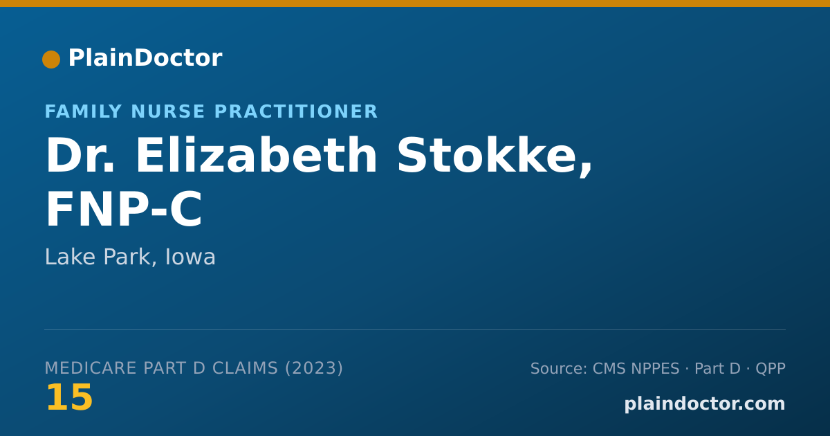 Shareable card for Elizabeth Stokke, FNP-C - Family Nurse Practitioner, Lake Park, IA