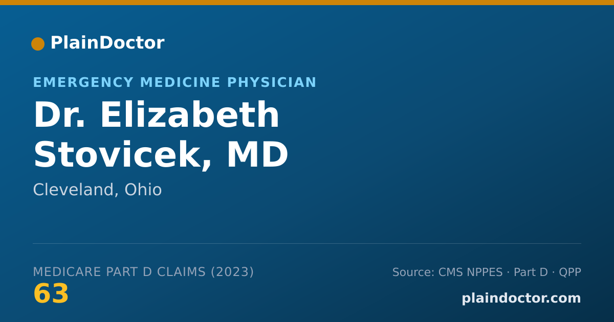 Shareable card for Elizabeth Stovicek, MD - Emergency Medicine Physician, Cleveland, OH