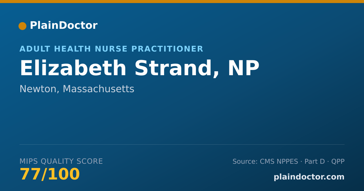 Shareable card for Elizabeth Strand, NP - Adult Health Nurse Practitioner, Newton, MA