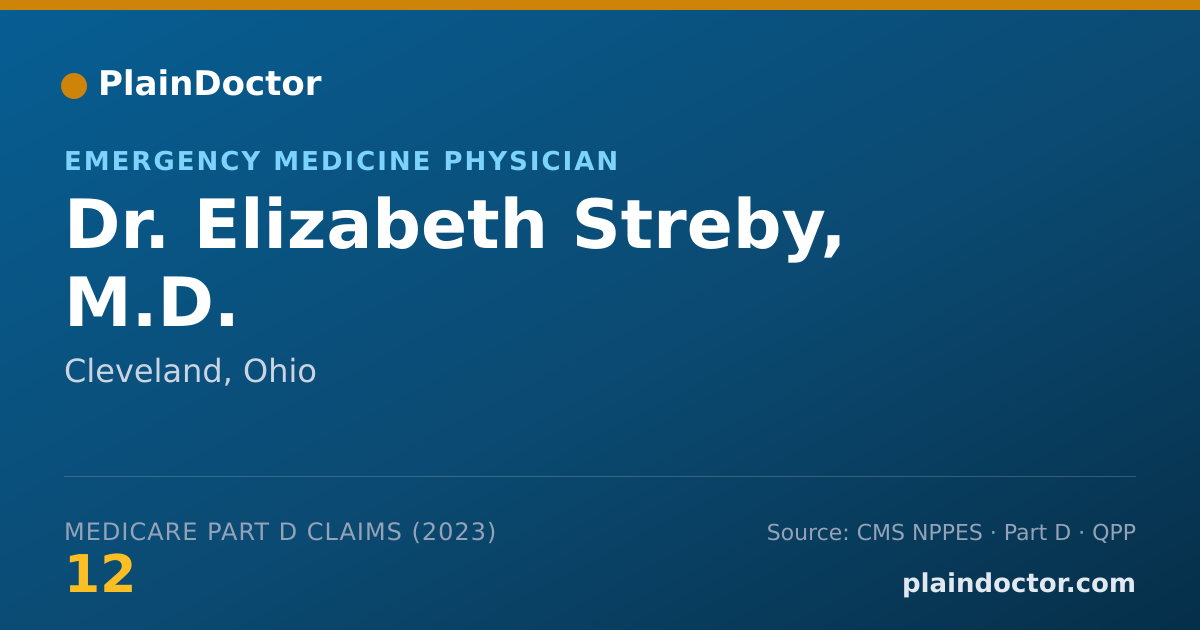 Shareable card for Elizabeth Streby, M.D. - Emergency Medicine Physician, Cleveland, OH