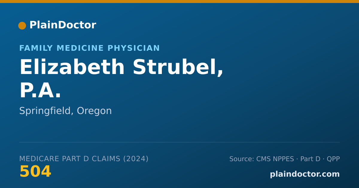 Shareable card for Elizabeth Strubel, P.A. - Family Medicine Physician, Veneta, OR