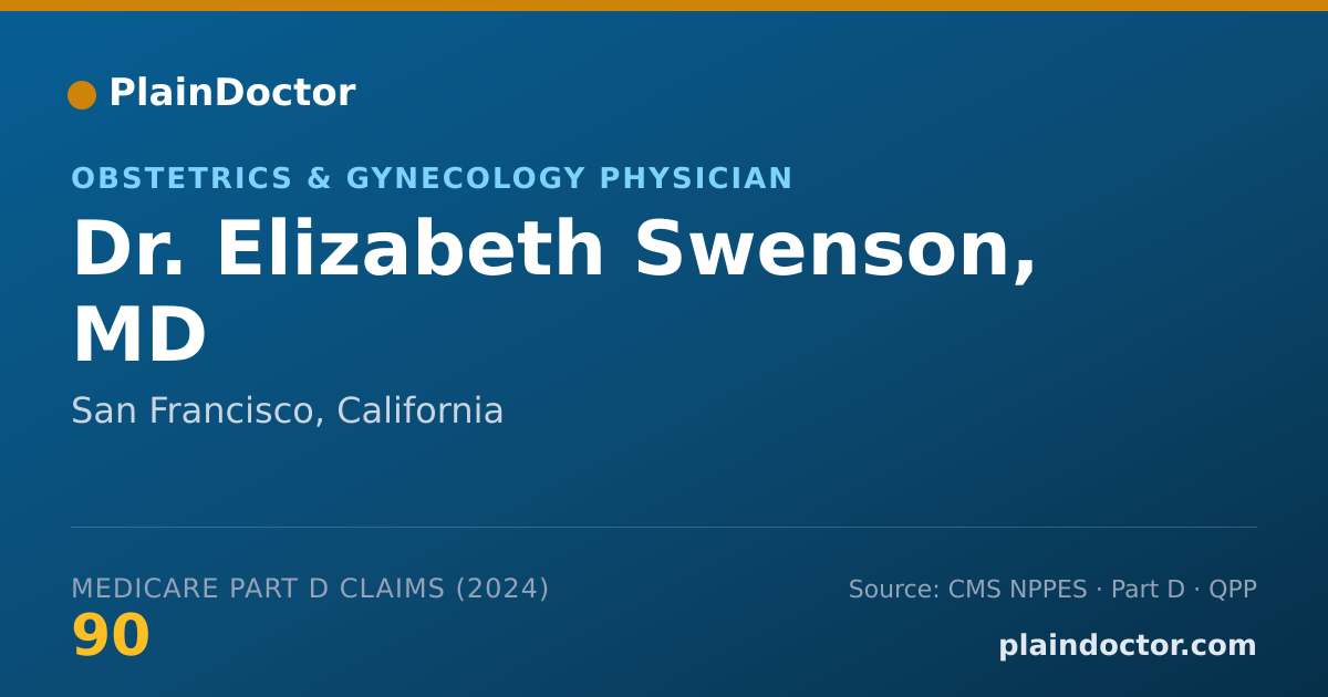 Shareable card for Elizabeth Swenson, MD - Obstetrics & Gynecology Physician, San Francisco, CA