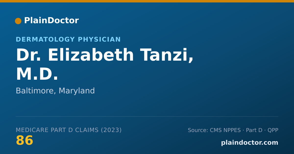 Shareable card for Elizabeth Tanzi, M.D. - Dermatology Physician, Baltimore, MD