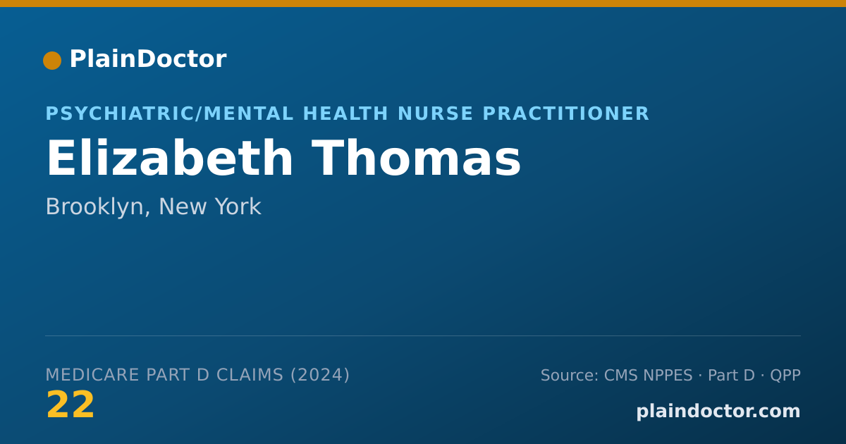 Shareable card for Elizabeth Thomas - Registered Nurse, Brooklyn, NY