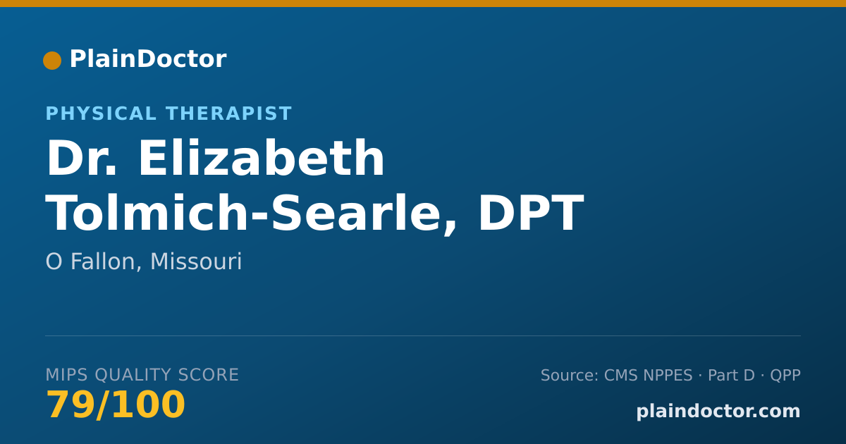 Shareable card for Elizabeth Tolmich-Searle, DPT - Physical Therapist, O Fallon, MO