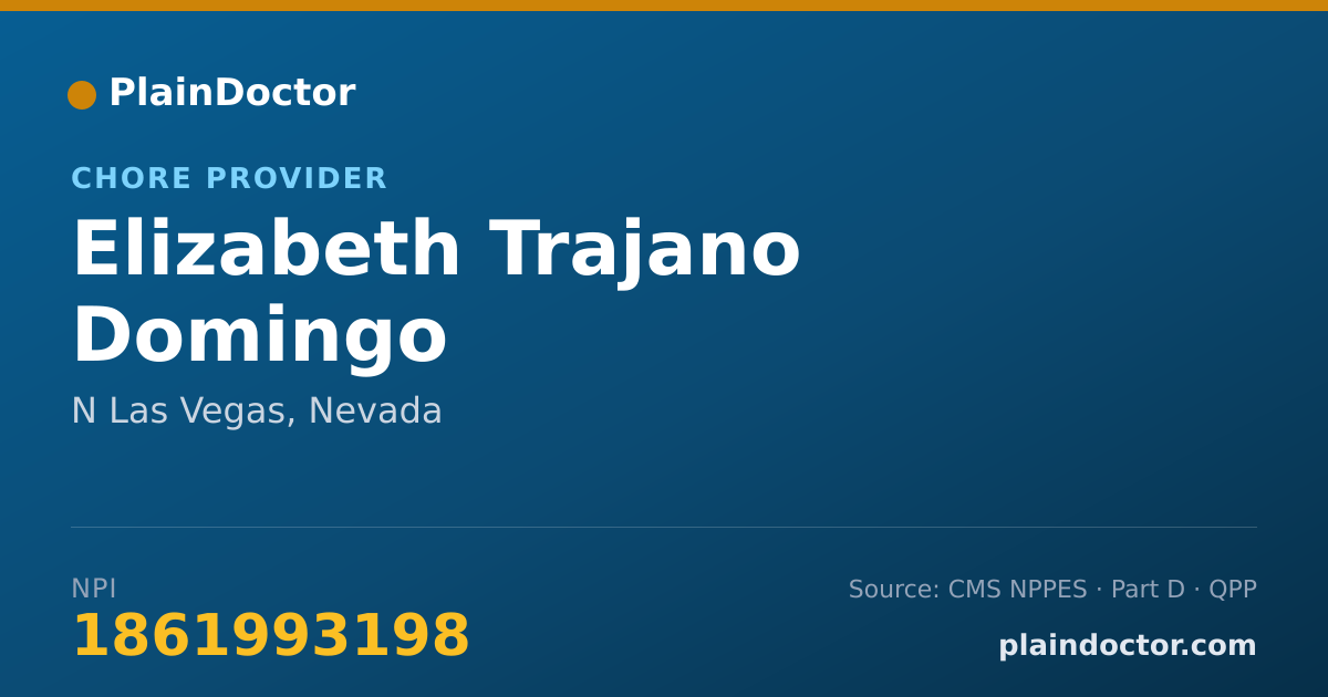 Shareable card for Elizabeth Trajano Domingo - Chore Provider, N Las Vegas, NV