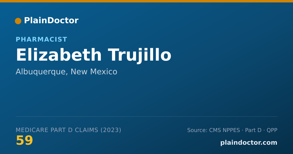 Shareable card for Elizabeth Trujillo - Pharmacist, Albuquerque, NM