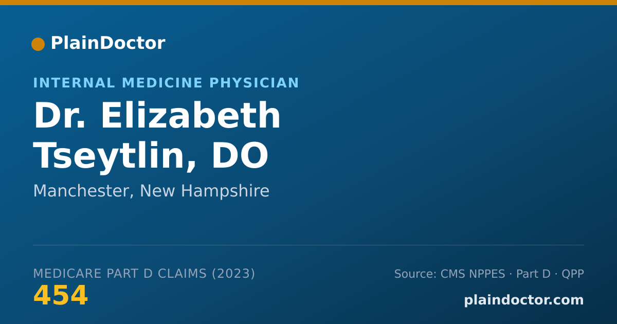 Shareable card for Elizabeth Tseytlin, DO - Internal Medicine Physician, Manchester, NH