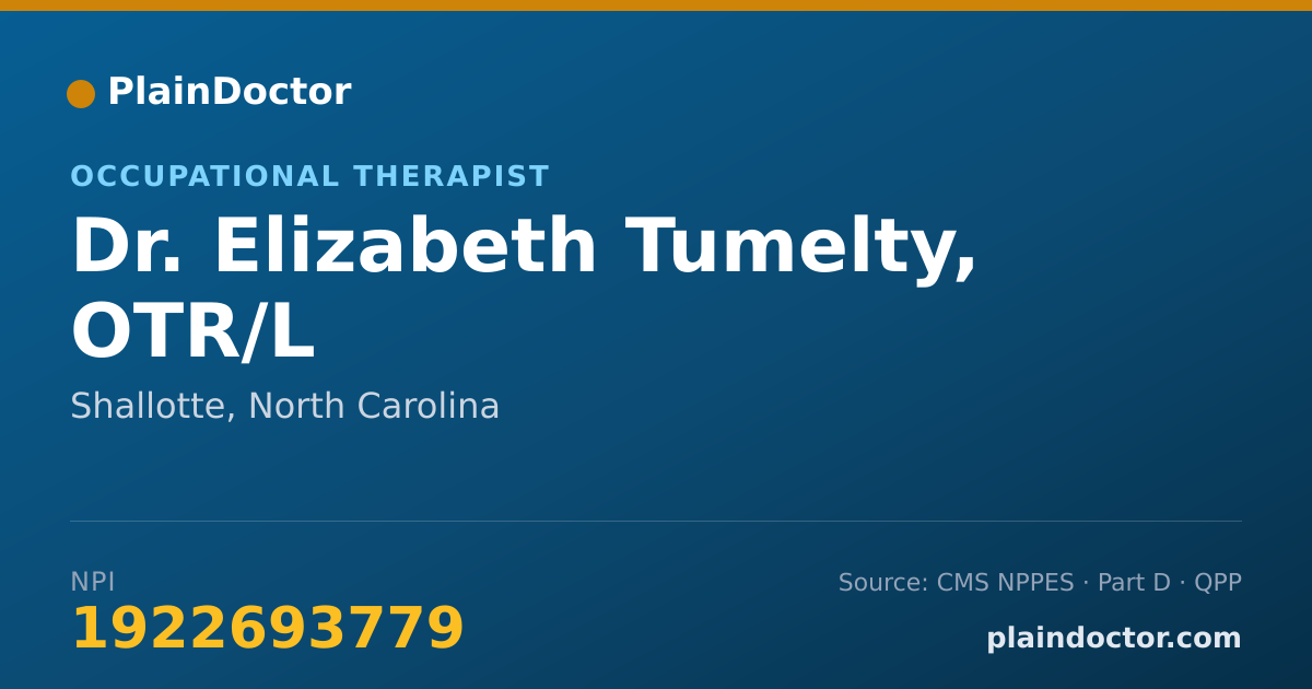 Shareable card for Elizabeth Tumelty, OTR/L - Occupational Therapist, Shallotte, NC