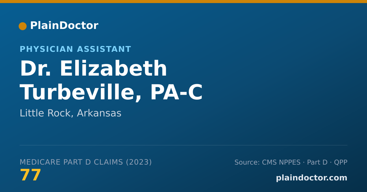 Shareable card for Elizabeth Turbeville, PA-C - Physician Assistant, Little Rock, AR