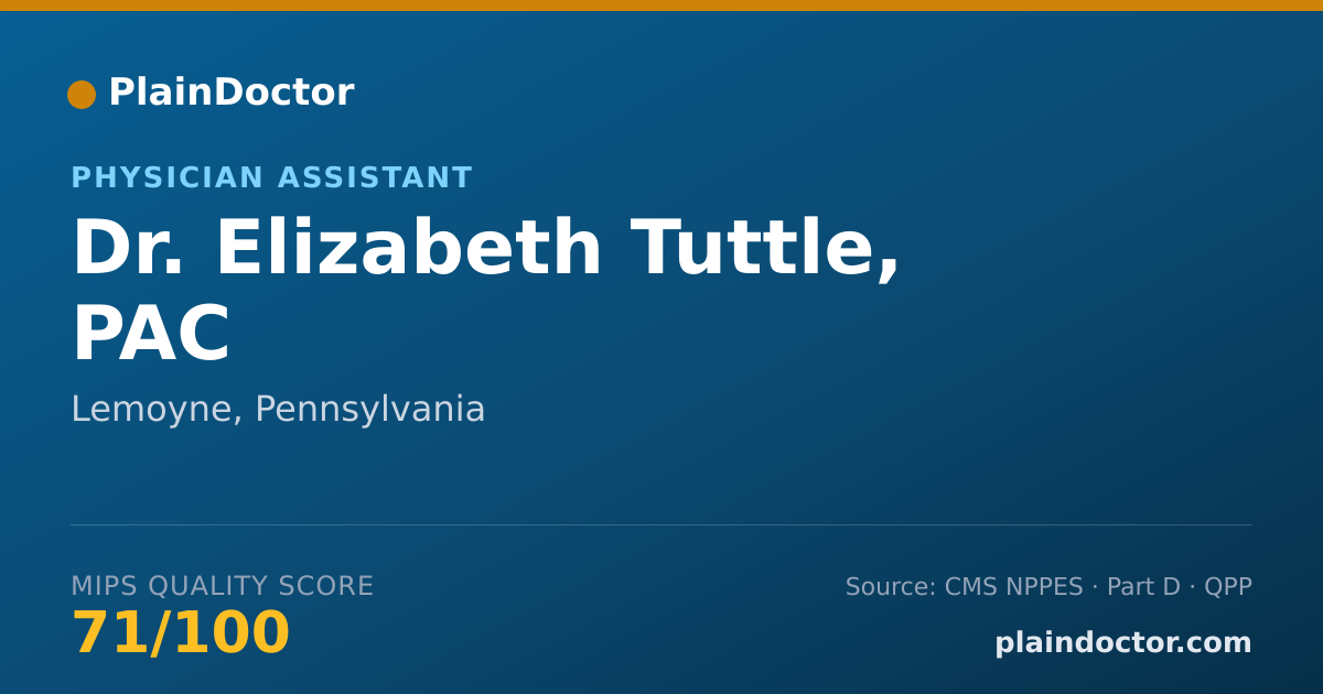 Shareable card for Elizabeth Tuttle, PAC - Physician Assistant, Lemoyne, PA